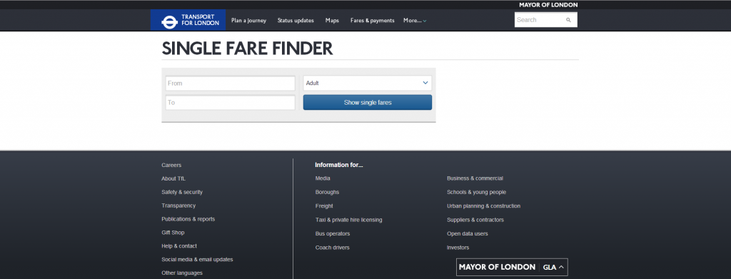 single fare finder